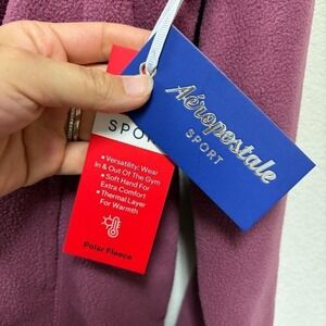 Aeropostale Sport Fleece Pink and purple zip jacket NWT Size Medium
